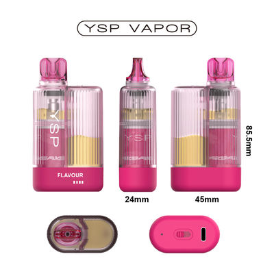 크리스탈 바 30K 펌프 매시 코일 일회용 배프, 650mAh 장수, 가시적인 전자 주스, 어린이 잠금 & 조절 가능한 공기 흐름