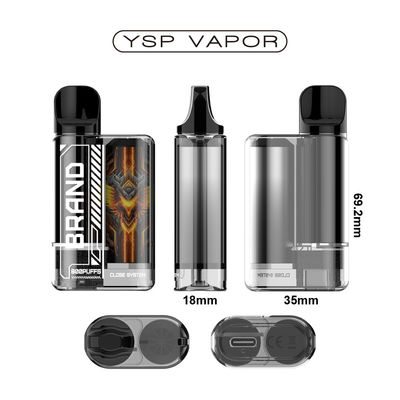 OEM 3ML Vaping Pod 시스템 800 펌프 스마트 Vaping 펜 니코틴 무료