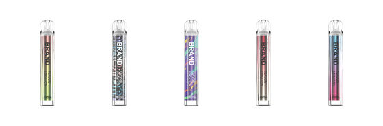 600마일 2ml 액체 투명 전자 담배 배터리 400mAh 일회용 TPD